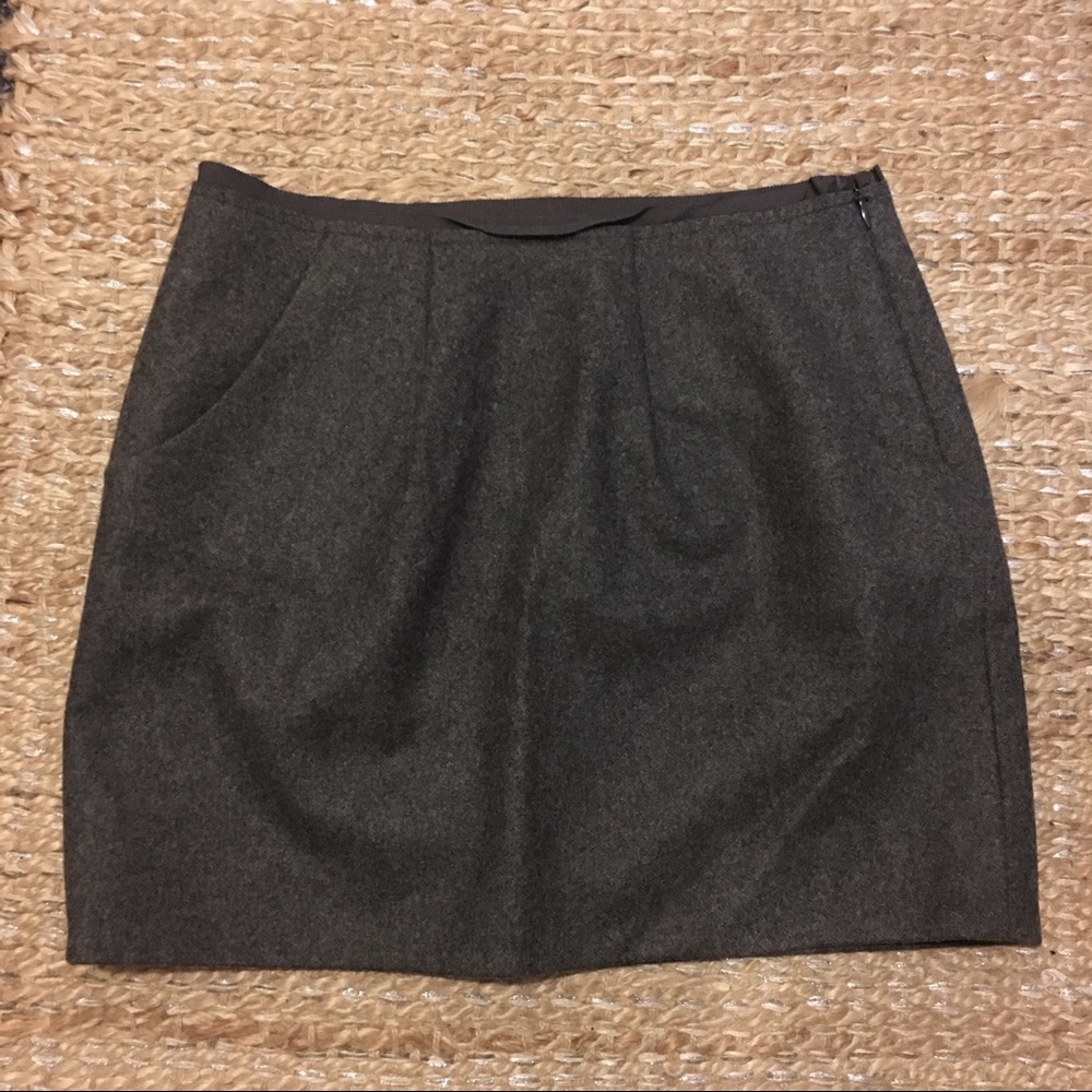 Jcrew wool mini skirt